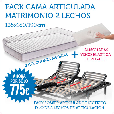 pack-cama-matrimonio-2LECHOS+colchon+almohadas-400x400